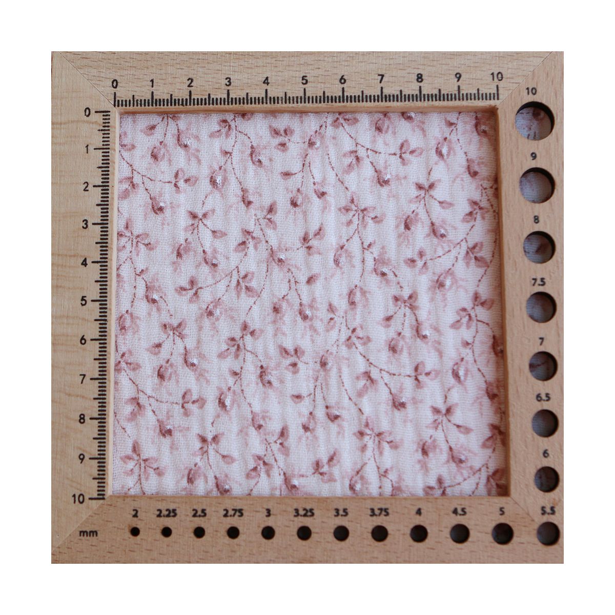 Harper - Double gaze de coton motif fleuri fond rose clair