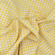 Coton vichy carreaux 10mm jaune citron