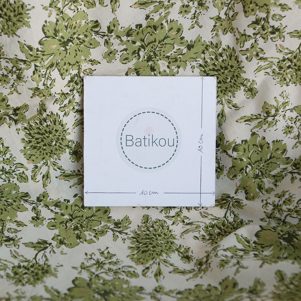 Anjali - Tissu indien en coton imprimé main Hand Block Artisanal