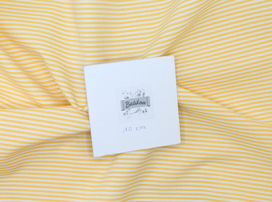 Coton vichy carreaux 2.7mm jaune citron