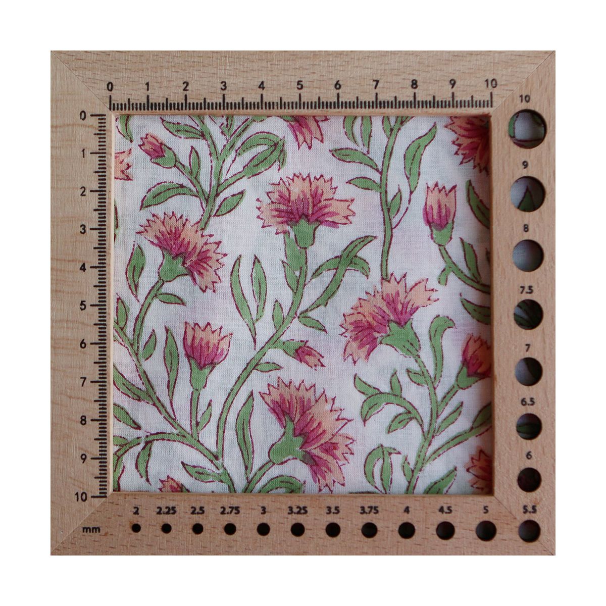 Jasmin - Tissu indien en coton imprimé main Hand Block Artisanal Jasmin - Tissu indien en coton imprimé main Hand Block Artisanal