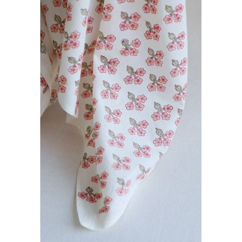 Reva - Tissu indien en coton imprimé main Hand Block Artisanal