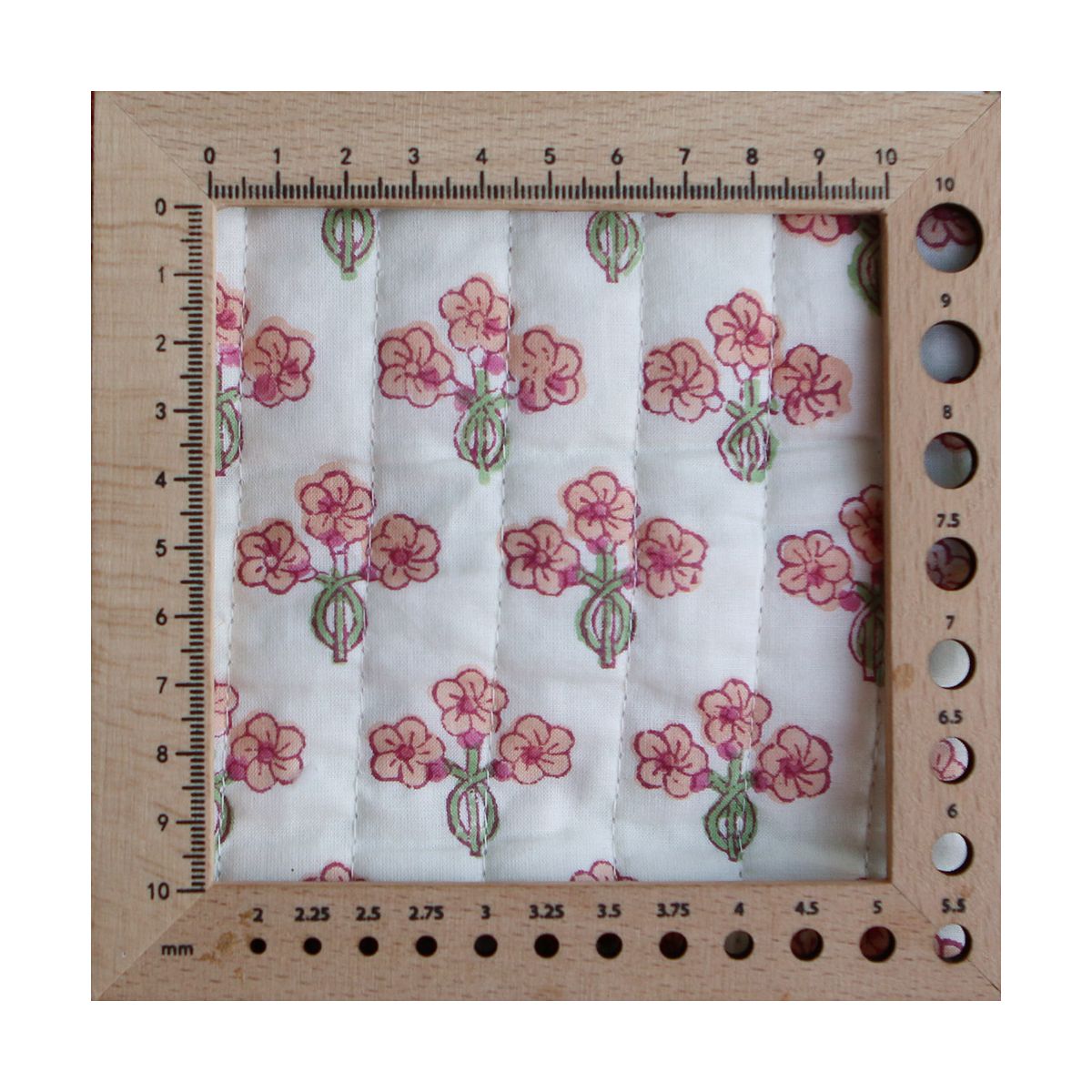 Jasmin - Tissu indien matelassé double face coton hand block largeur 100cm Jasmin - Tissu indien matelassé double face coton hand block largeur 100cm