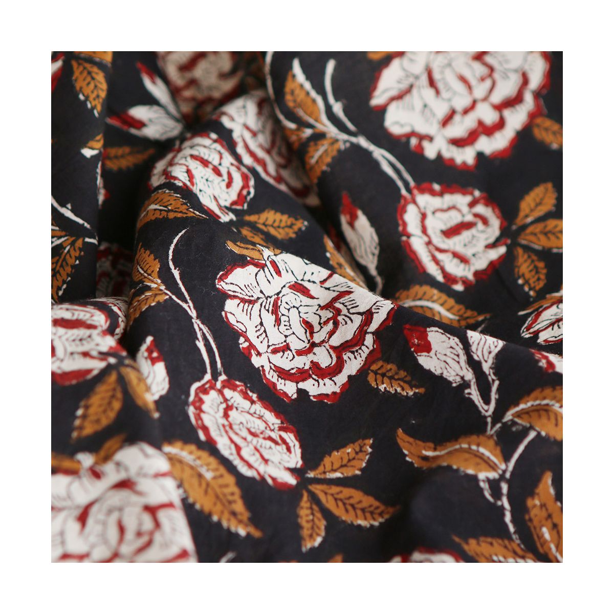Surya - Tissu indien en coton imprimé main Hand Block Artisanal Surya - Tissu indien en coton imprimé main Hand Block Artisanal