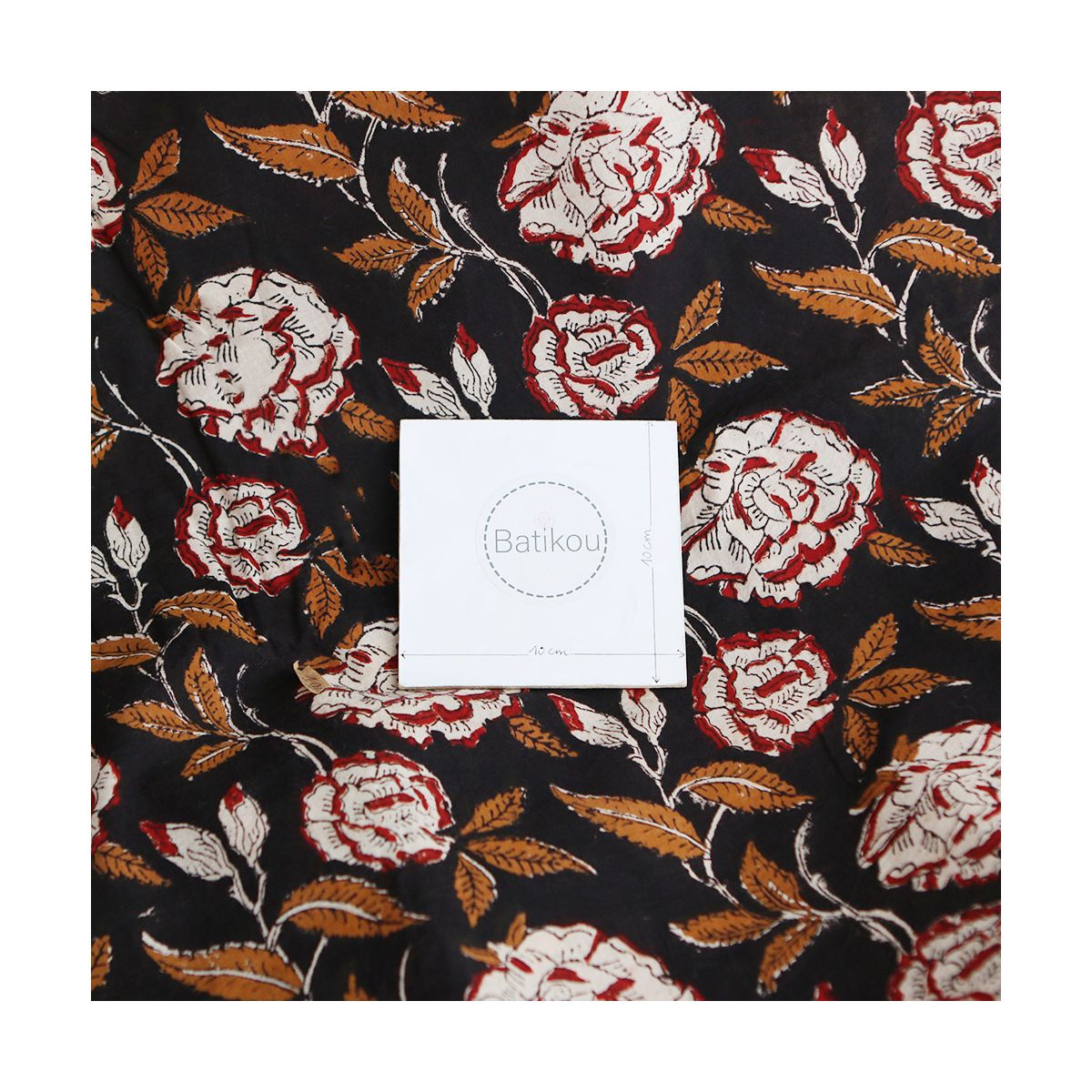 Surya - Tissu indien en coton imprimé main Hand Block Artisanal Surya - Tissu indien en coton imprimé main Hand Block Artisanal