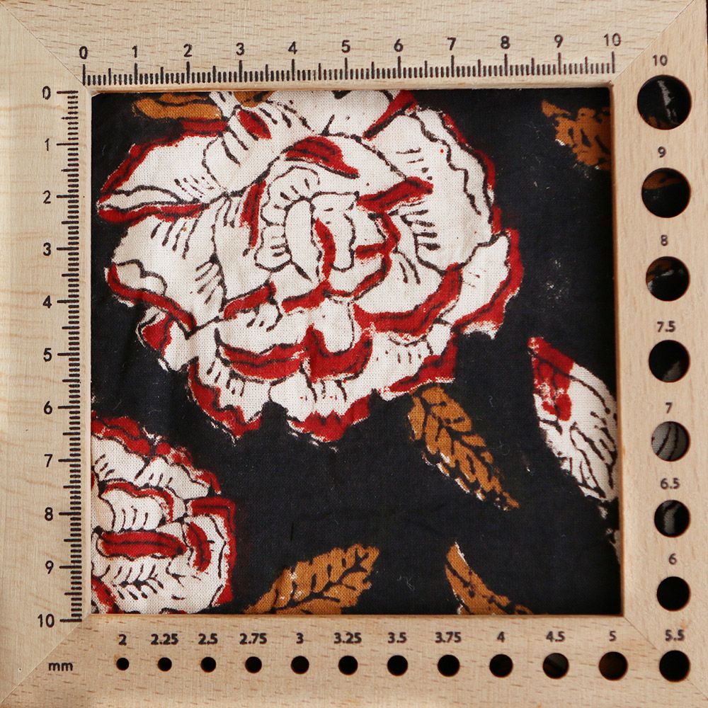 Surya - Tissu indien en coton imprimé main Hand Block Artisanal