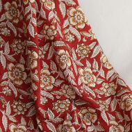 Laili - Tissu indien en coton imprimé main Hand Block Artisanal