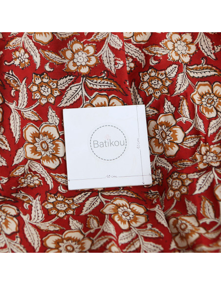 Laili - Tissu indien en coton imprimé main Hand Block Artisanal