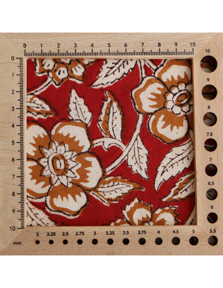 Laili - Tissu indien en coton imprimé main Hand Block Artisanal