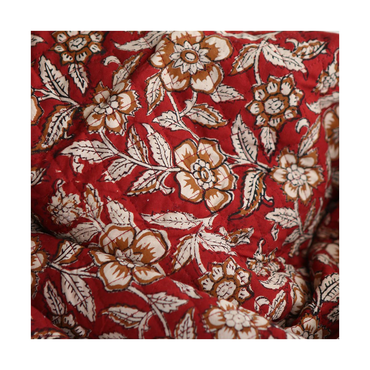 Laïli - Tissu indien matelassé double face coton hand block largeur 100cm Laïli - Tissu indien matelassé double face coton hand block largeur 100cm