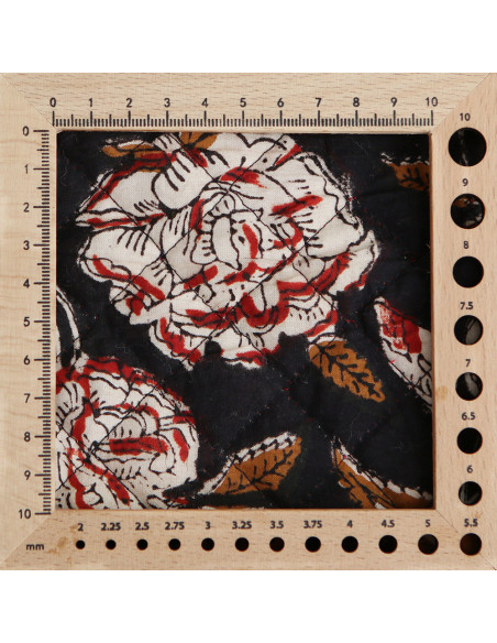 Laïli - Tissu indien matelassé double face coton hand block largeur 100cm