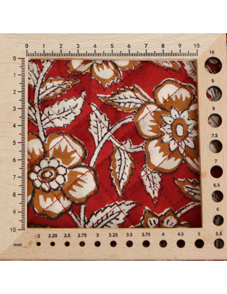 Laïli - Tissu indien matelassé double face coton hand block largeur 100cm