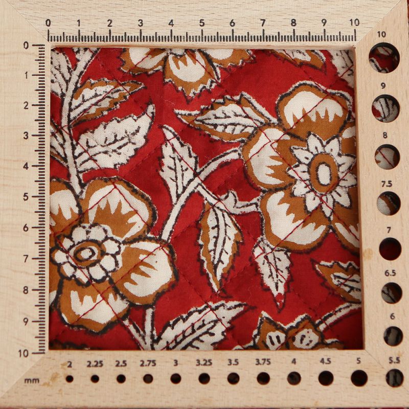 Laïli - Tissu indien matelassé double face coton hand block largeur 100cm