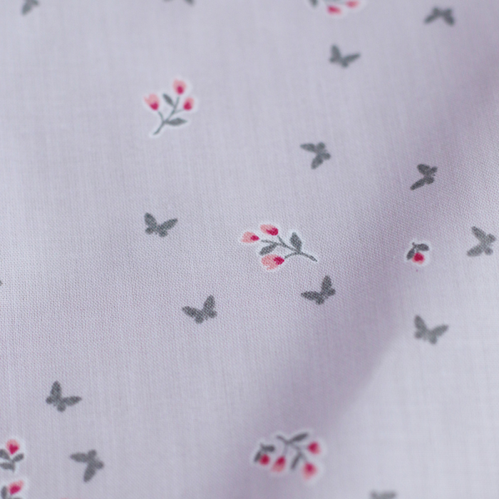 Mariposa - Batiste de coton SILKYNE imprimé petits papillons