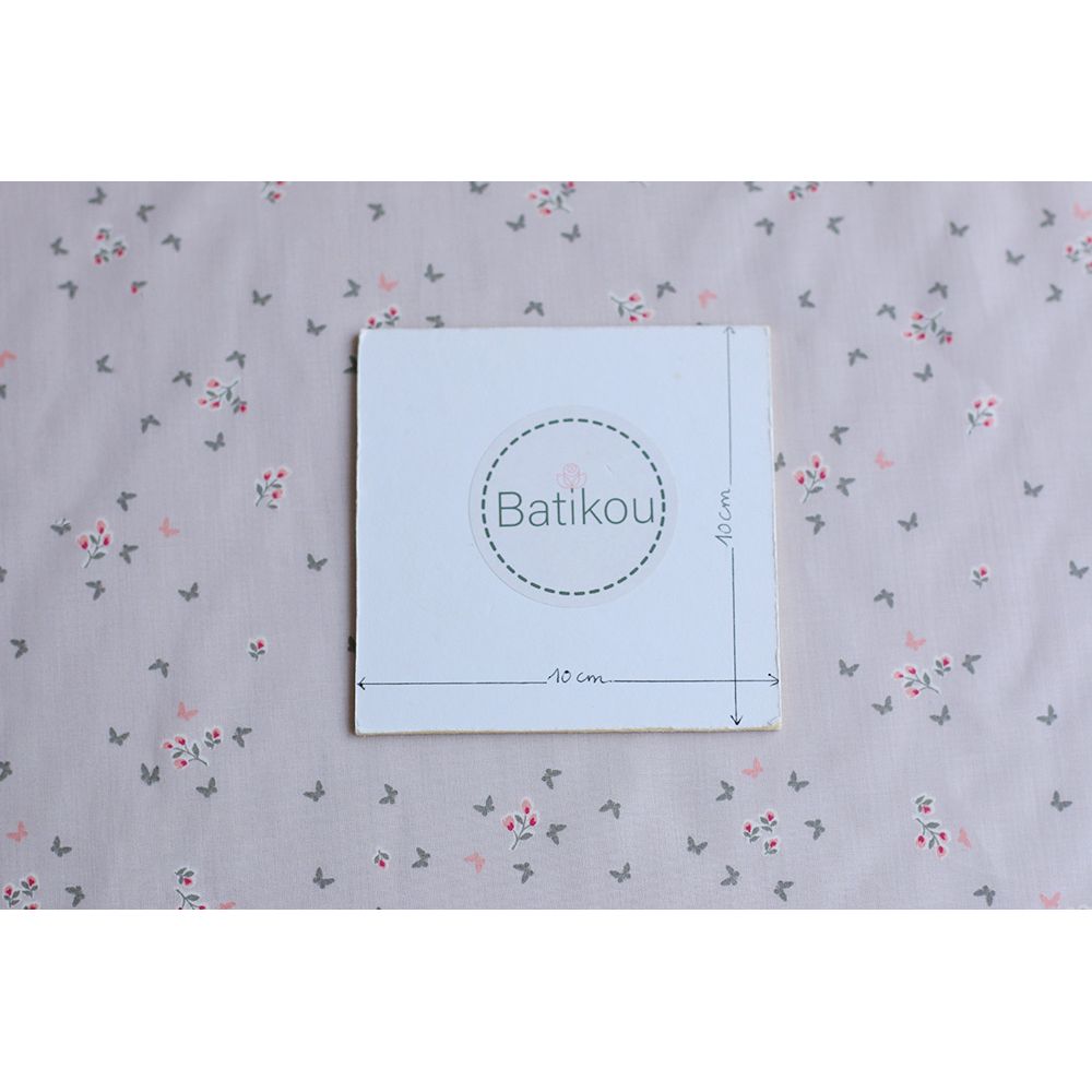 Mariposa - Batiste de coton SILKYNE imprimé petits papillons