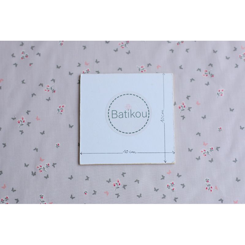 Mariposa - Batiste de coton SILKYNE imprimé petits papillons