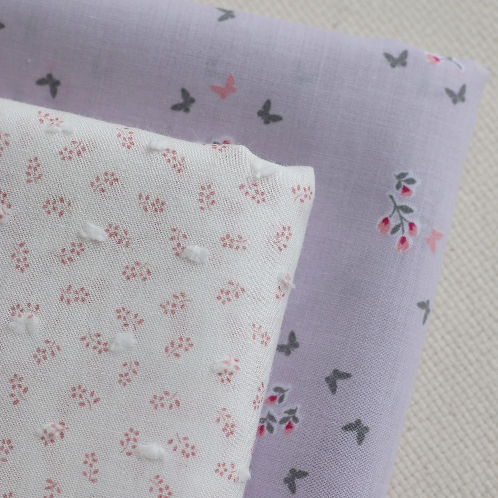 Mariposa - Batiste de coton SILKYNE imprimé petits papillons