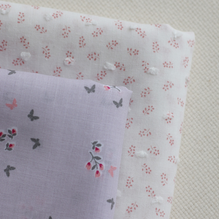 Mariposa - Batiste de coton SILKYNE imprimé petits papillons