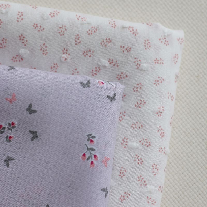 Mariposa - Batiste de coton SILKYNE imprimé petits papillons