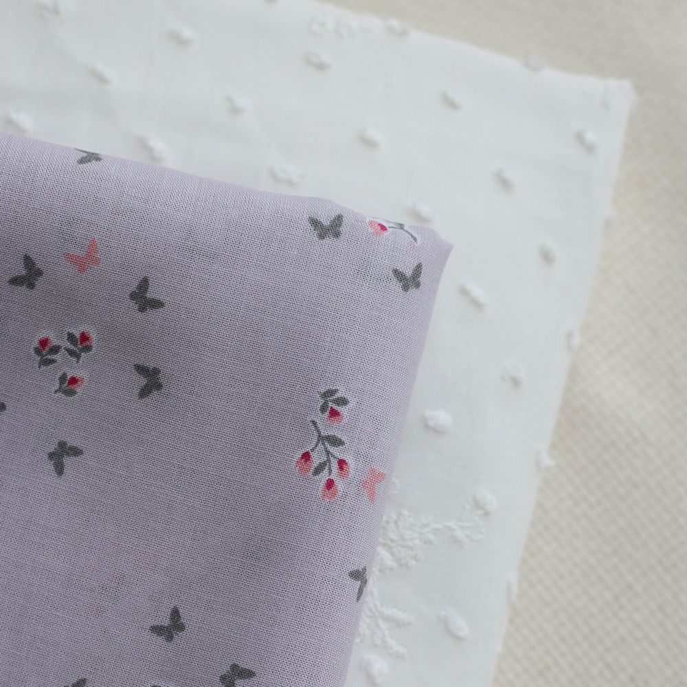 Mariposa - Batiste de coton SILKYNE imprimé petits papillons