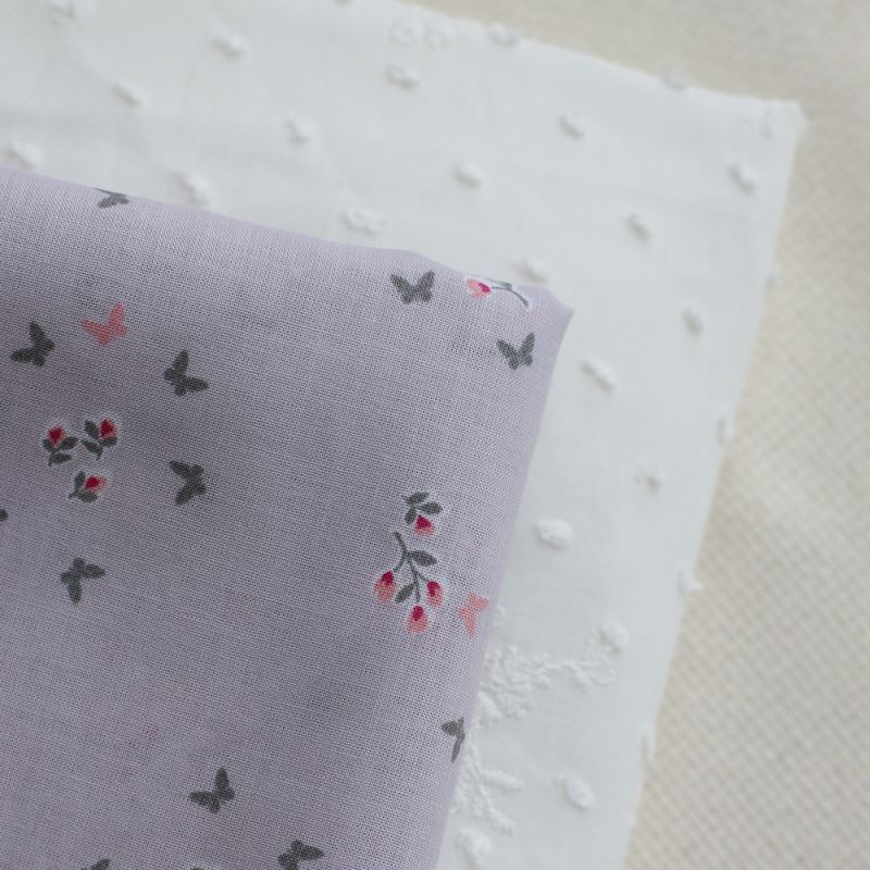 Mariposa - Batiste de coton SILKYNE imprimé petits papillons