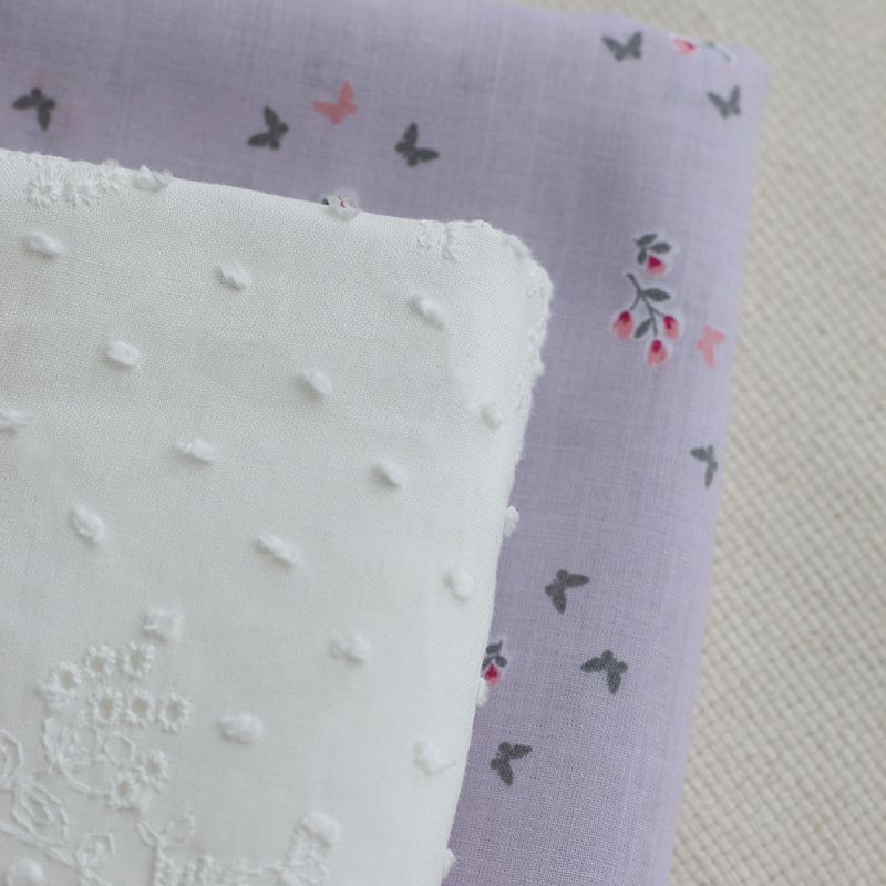 Mariposa - Batiste de coton SILKYNE imprimé petits papillons