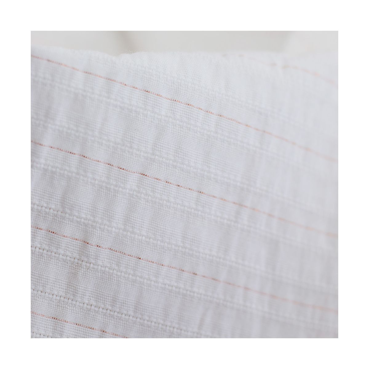 Tissu coton texturé / jacquard lurex métallisé rose