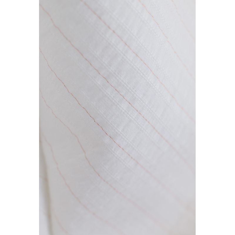 Tissu coton texturé / jacquard lurex métallisé rose