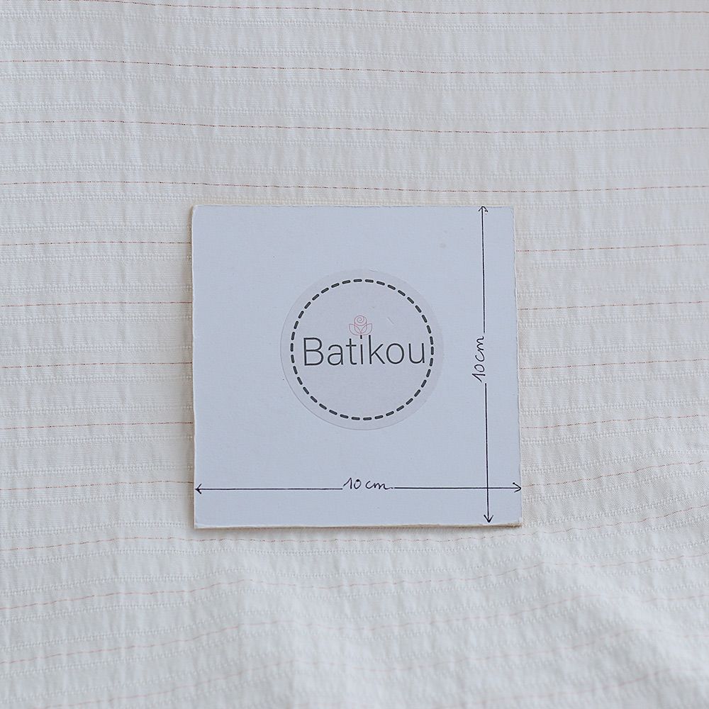 Tissu coton texturé / jacquard lurex métallisé rose