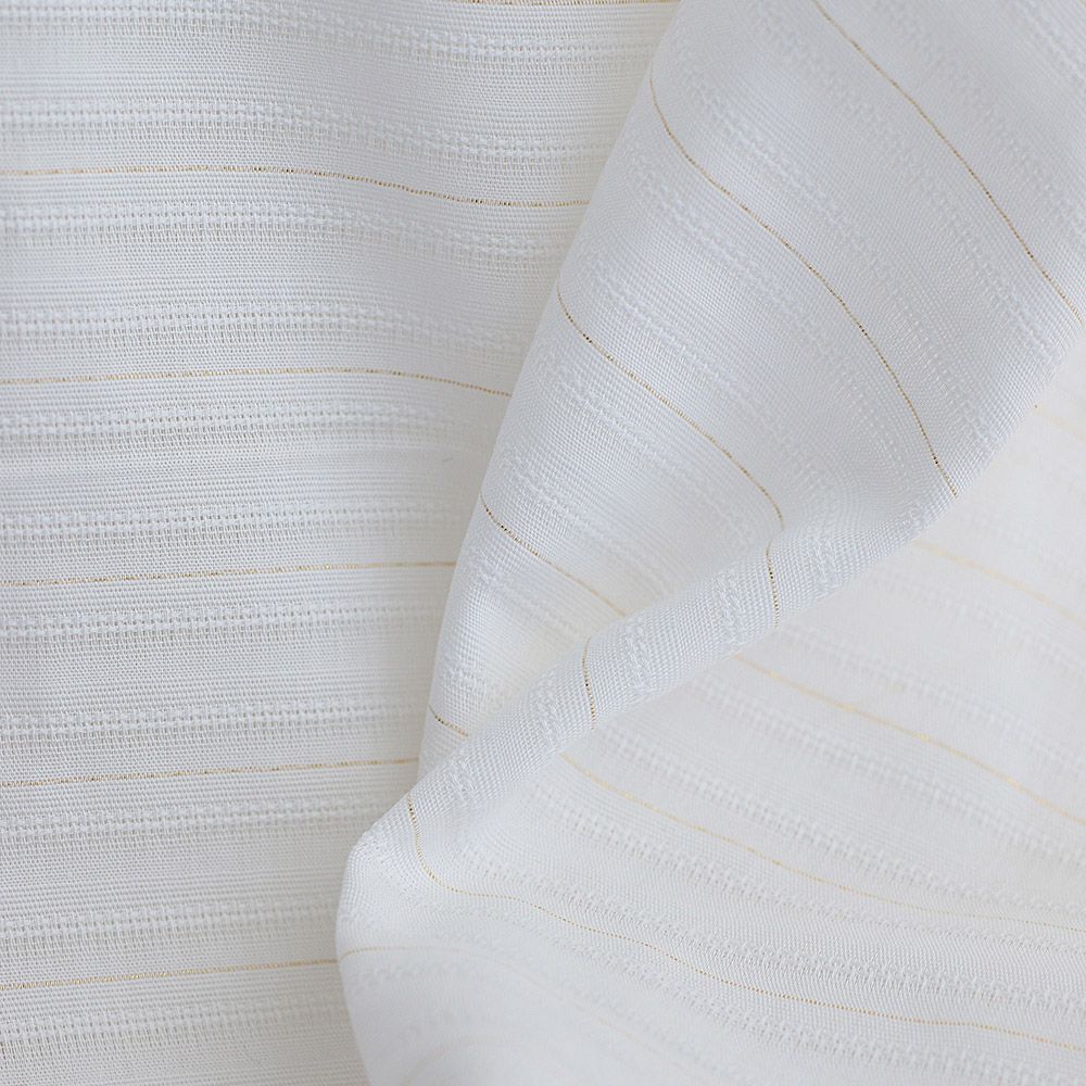 Tissu coton texturé / jacquard lurex métallisé doré