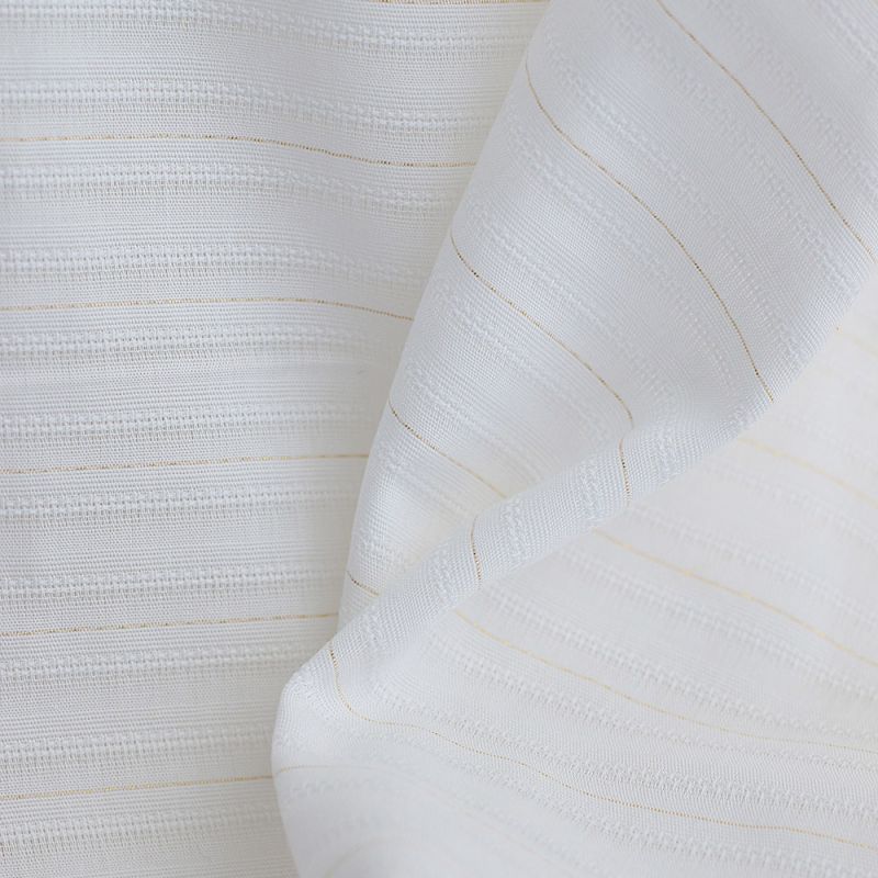 Tissu coton texturé / jacquard lurex métallisé doré