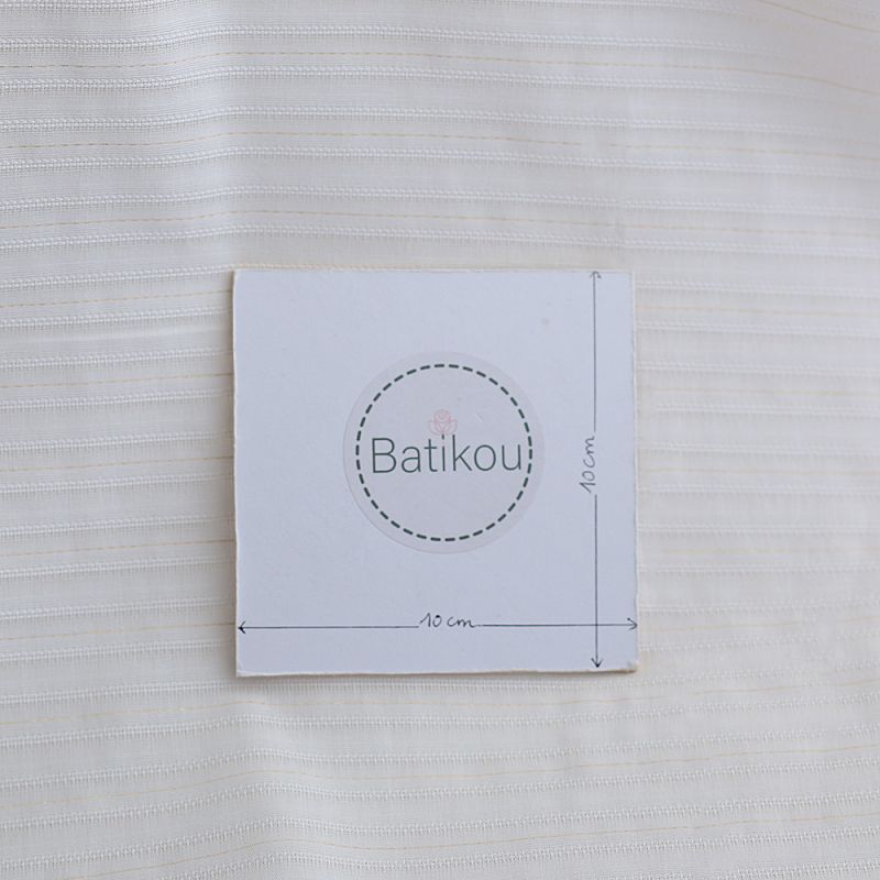 Tissu coton texturé / jacquard lurex métallisé doré