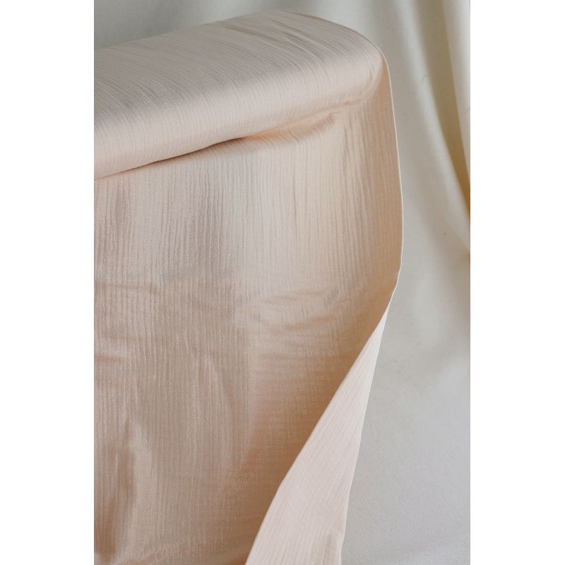 Double gaze de coton crème nude à paillettes