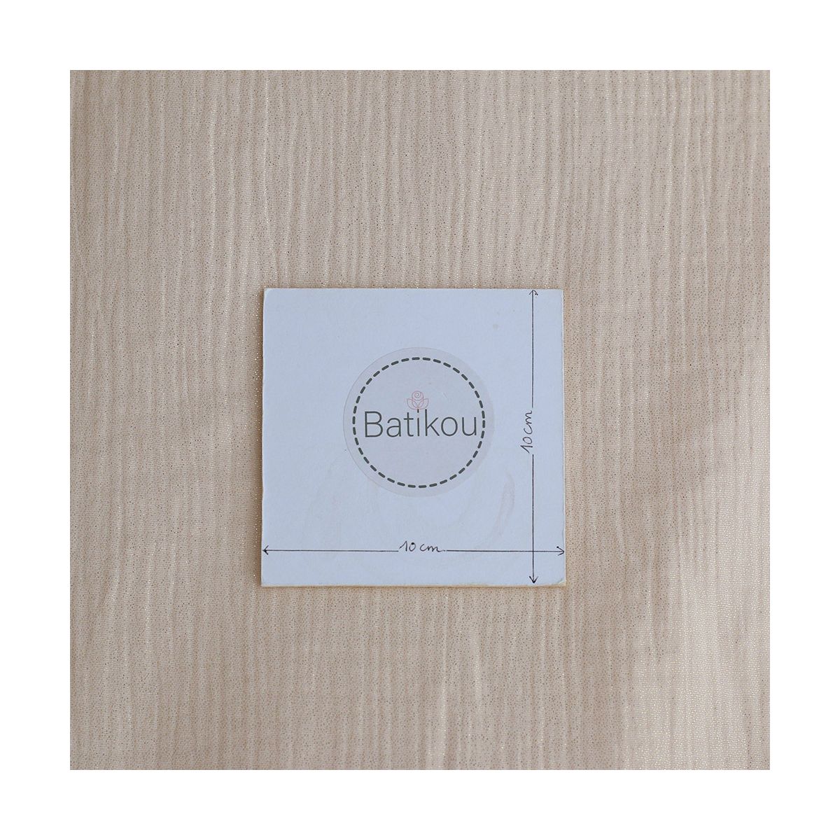 Double gaze de coton crème nude à paillettes