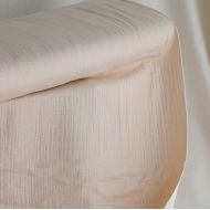 Double gaze de coton crème nude à paillettes