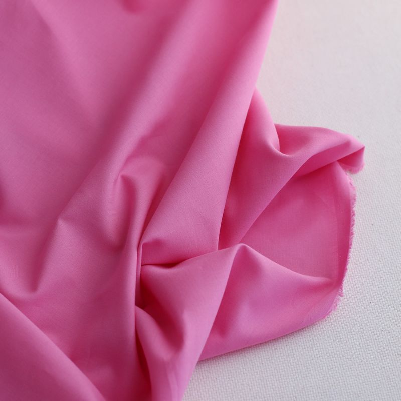 Voile de coton organique uni coloris framboise