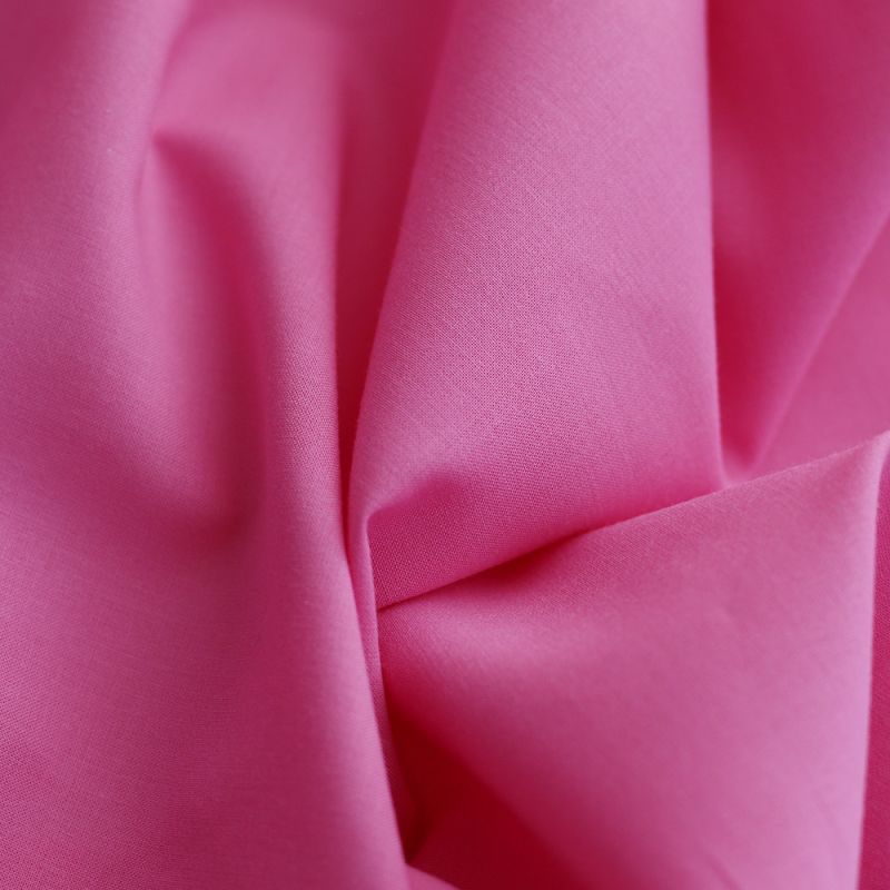 Voile de coton organique uni coloris framboise