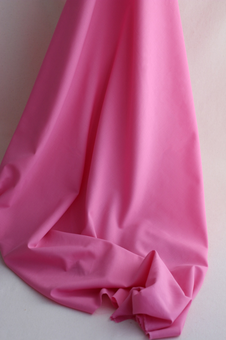 Voile de coton organique uni coloris framboise