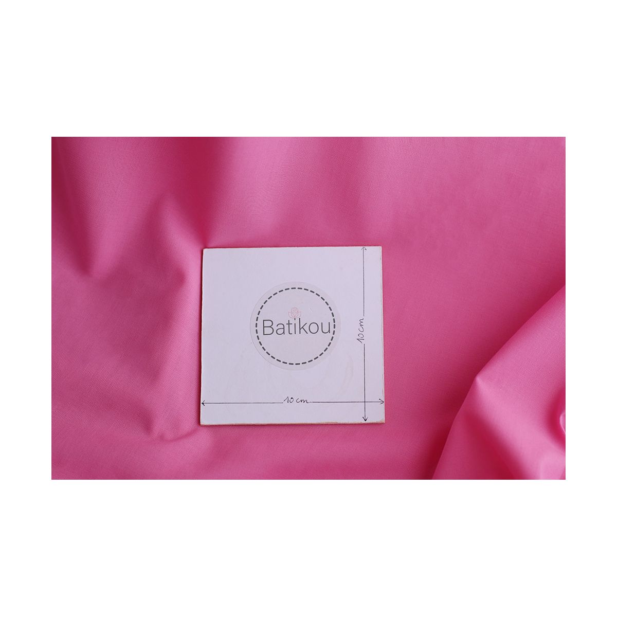 Voile de coton organique uni coloris framboise Voile de coton organique uni coloris framboise