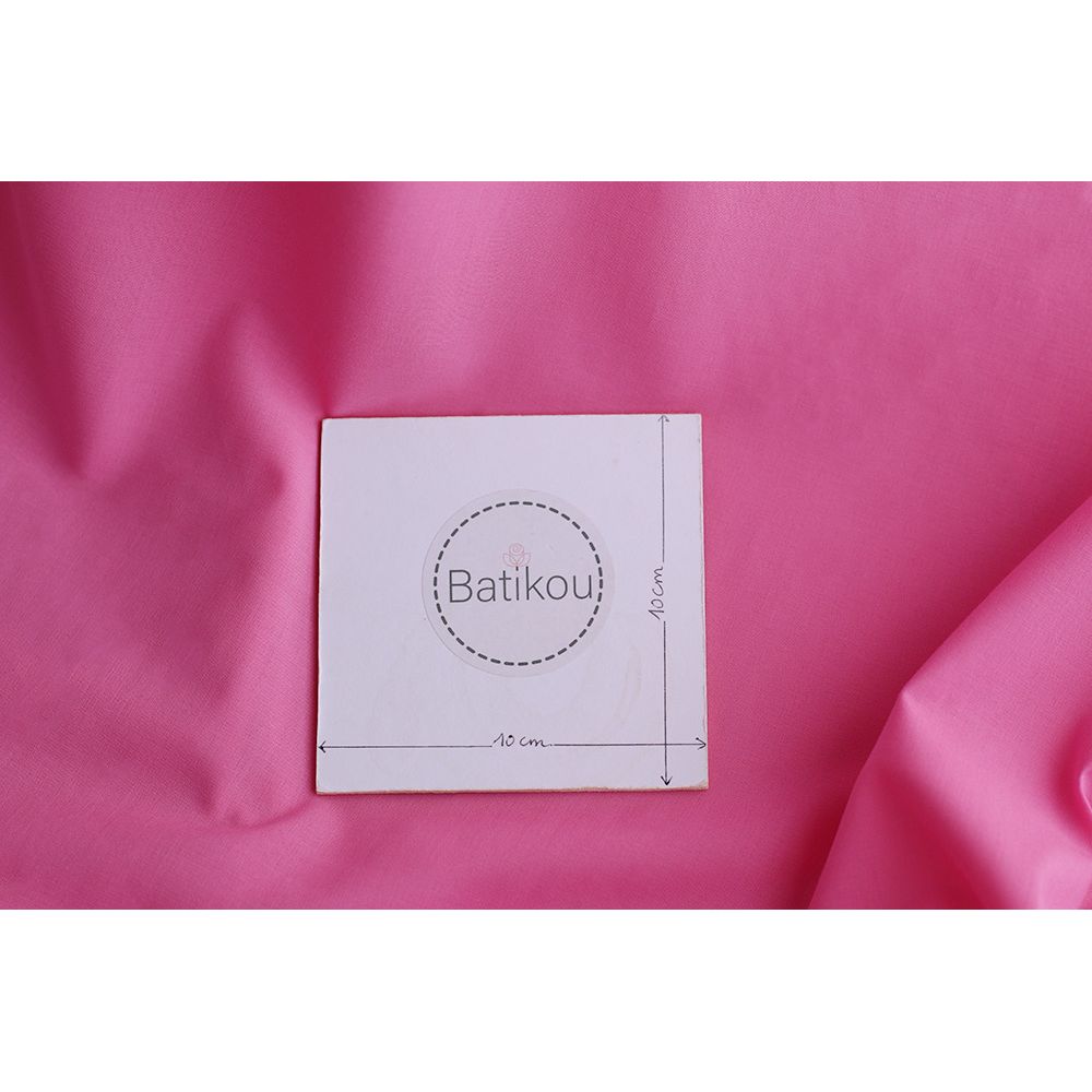 Voile de coton organique uni coloris framboise