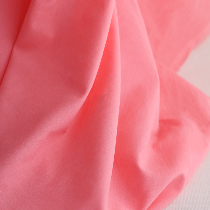 Voile de coton organique uni coloris pêche melba