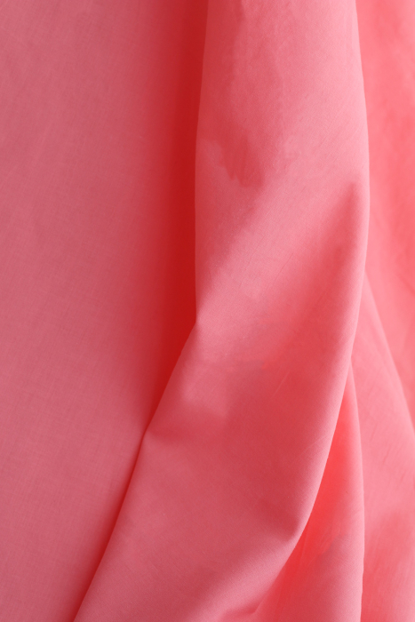 Voile de coton organique uni coloris pêche melba