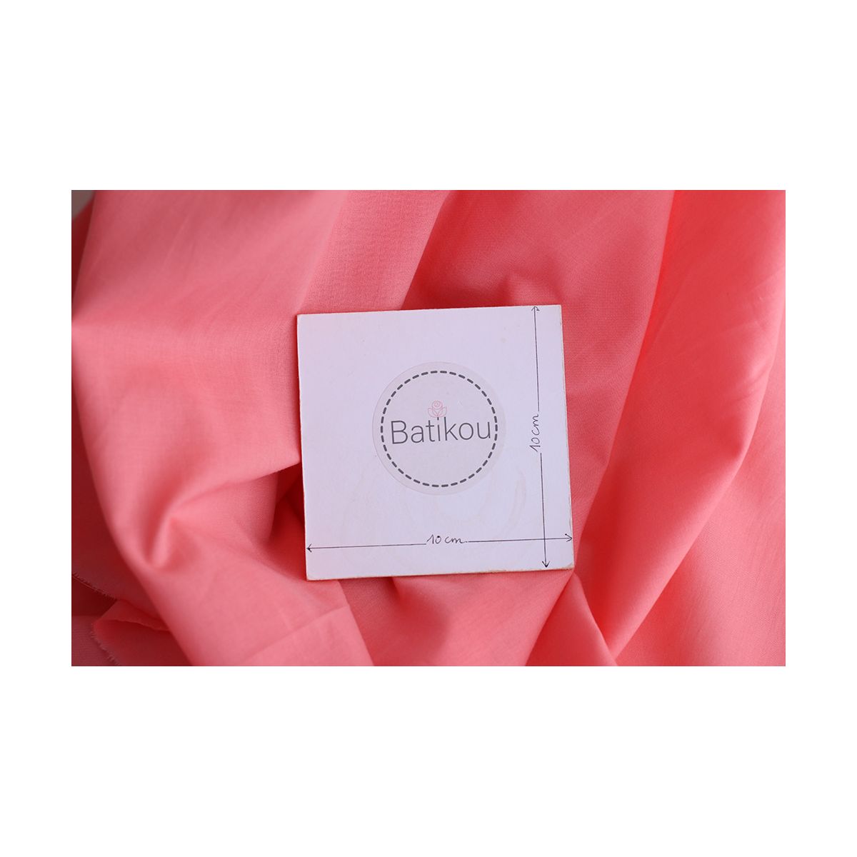 Voile de coton organique uni coloris pêche melba Voile de coton organique uni coloris pêche melba