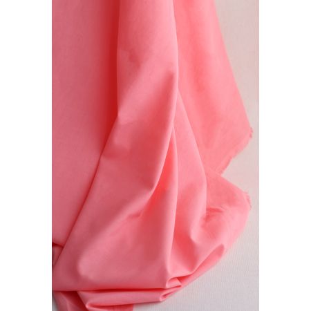 Voile de coton organique uni coloris pêche melba Voile de coton organique uni coloris pêche melba