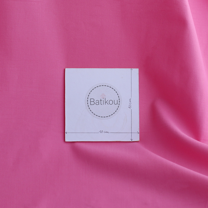 Popeline coton douce qualité SWEET coloris uni framboise