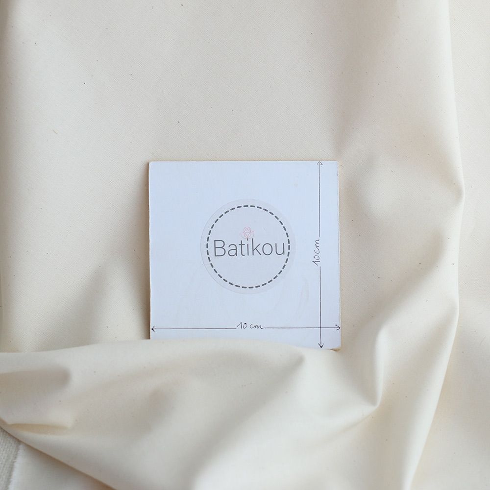 Popeline coton douce qualité SWEET coloris uni vanille