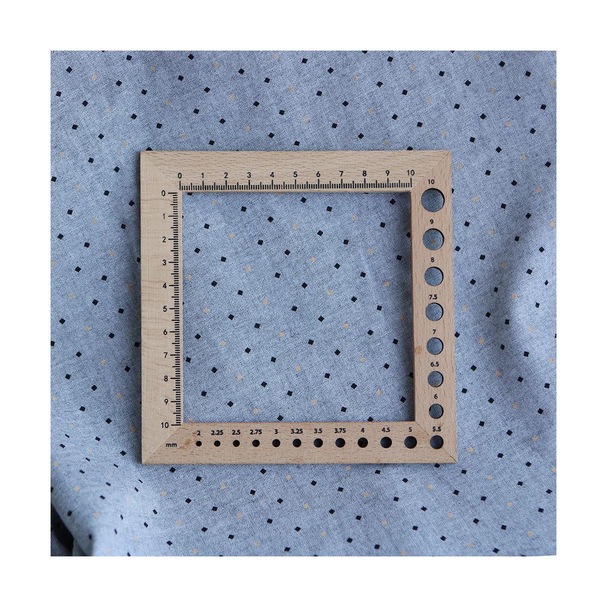 Chambray coton coloris gris chiné foncé mini motif doré et noir