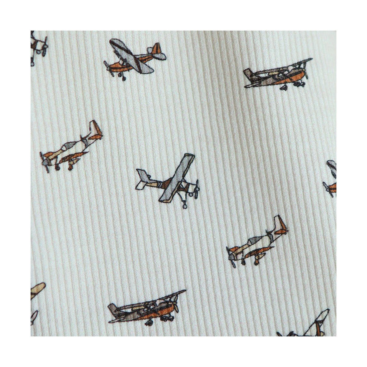 Jersey coton côtes fines à motif aviateur Jersey coton côtes fines à motif aviateur