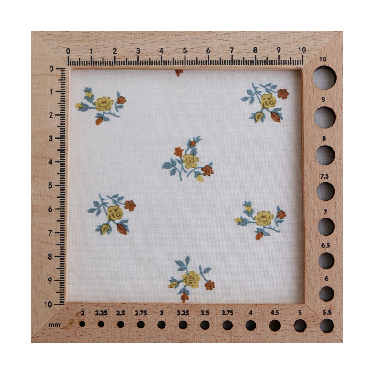 Celine - Popeline douce coton organique fond ivoire fleuri ocre / moutarde