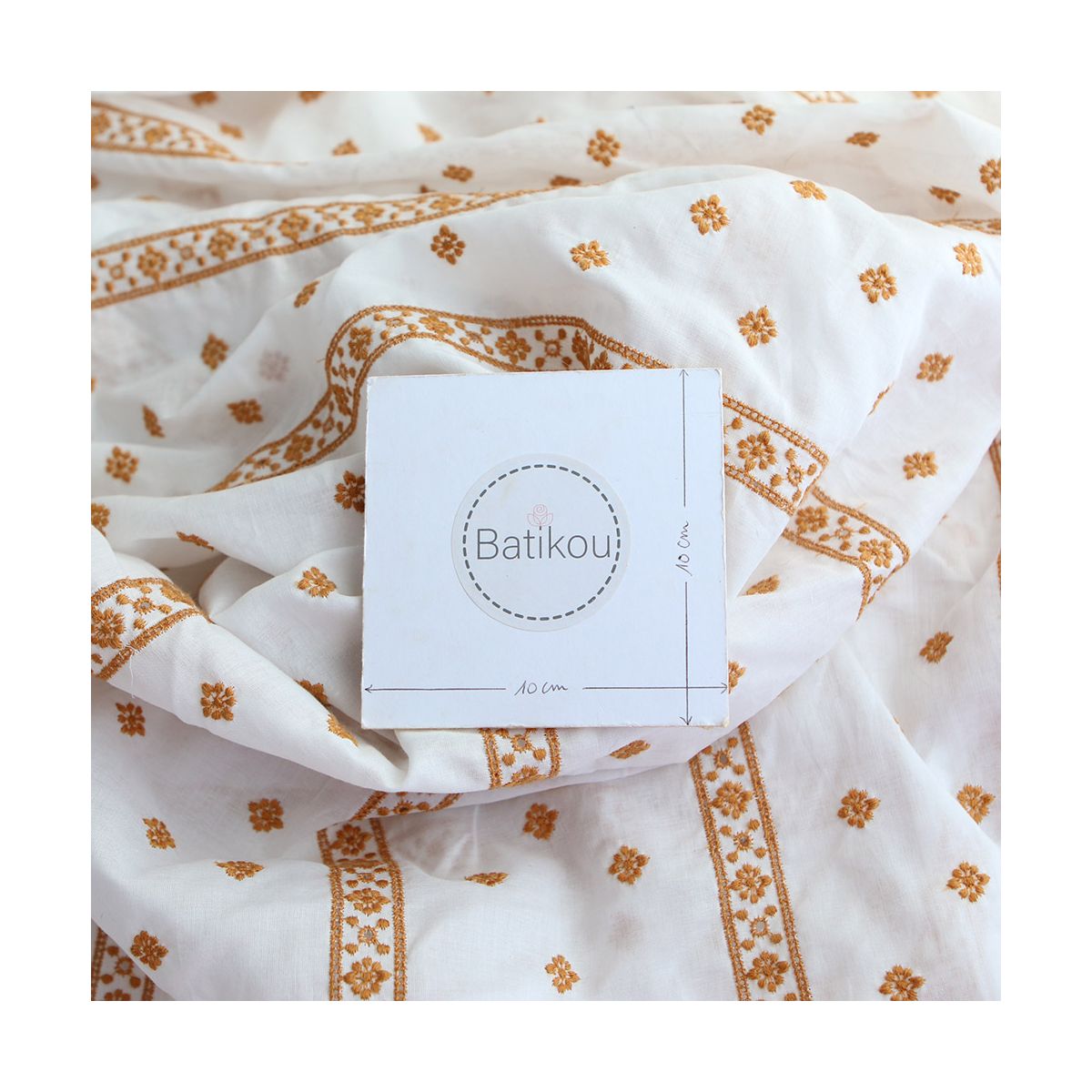 copy of Claudia - Voile coton organique blanc brodé argenté copy of Claudia - Voile coton organique blanc brodé argenté